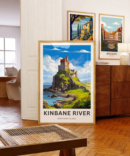 Kinbane River Travel Poster