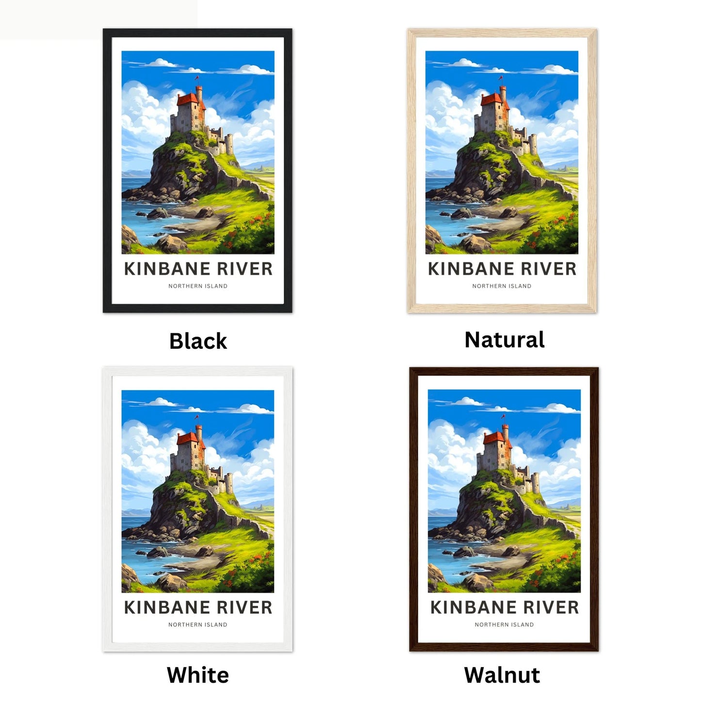 Kinbane River Travel Poster