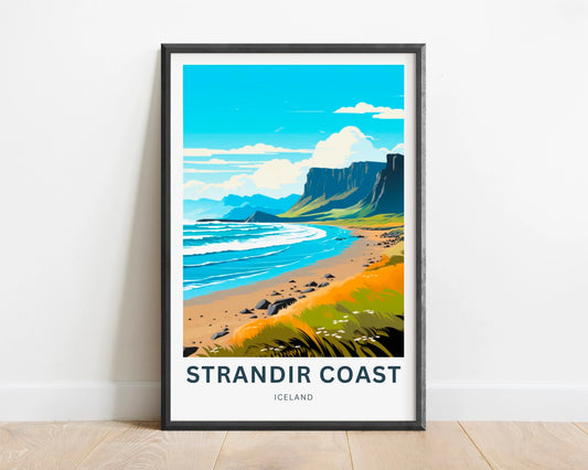 Strandir Coast Travel Poster