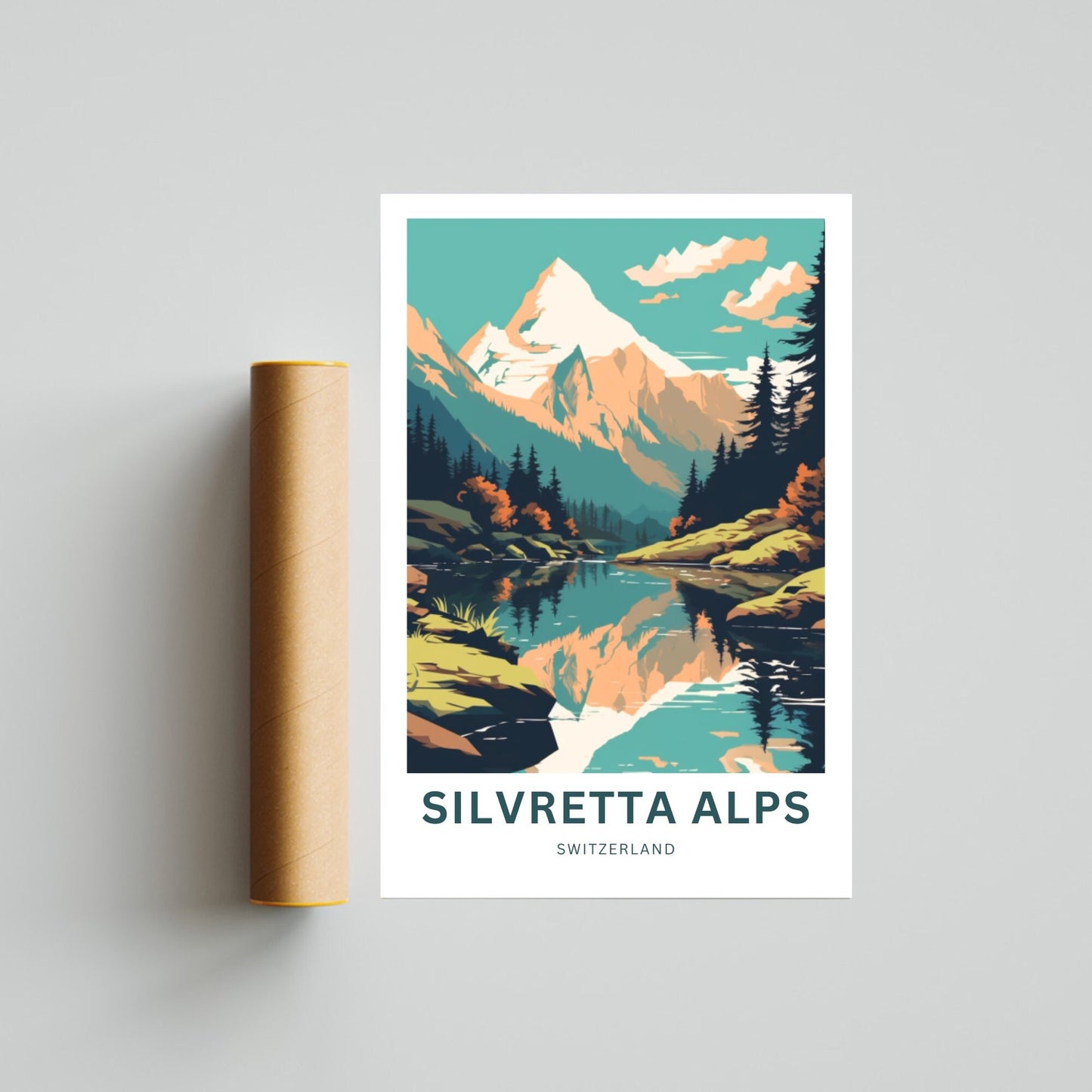 Silvretta Alps Travel Poster