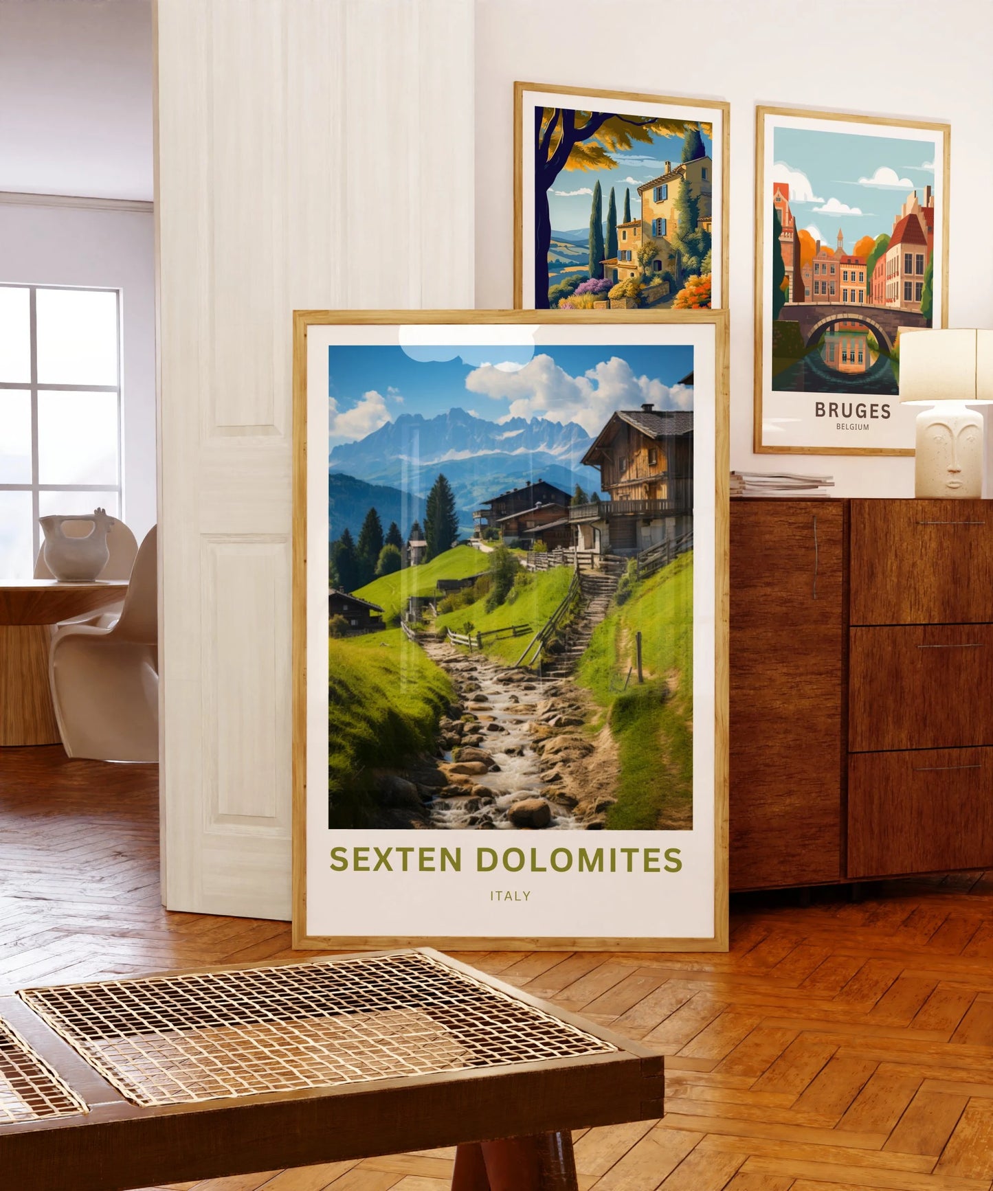 Sexten Dolomites Travel Poster