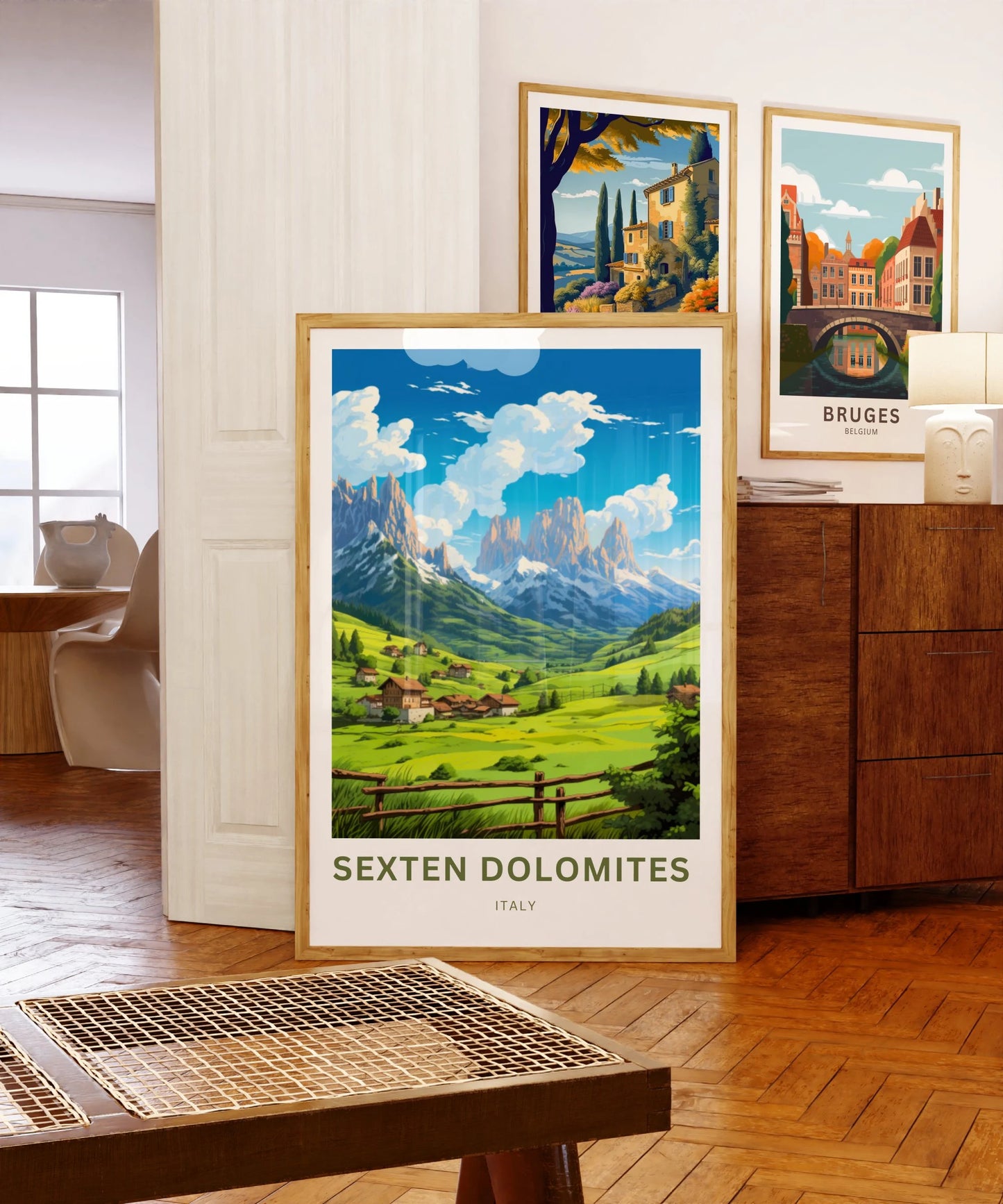 Sexten Dolomites Travel Poster