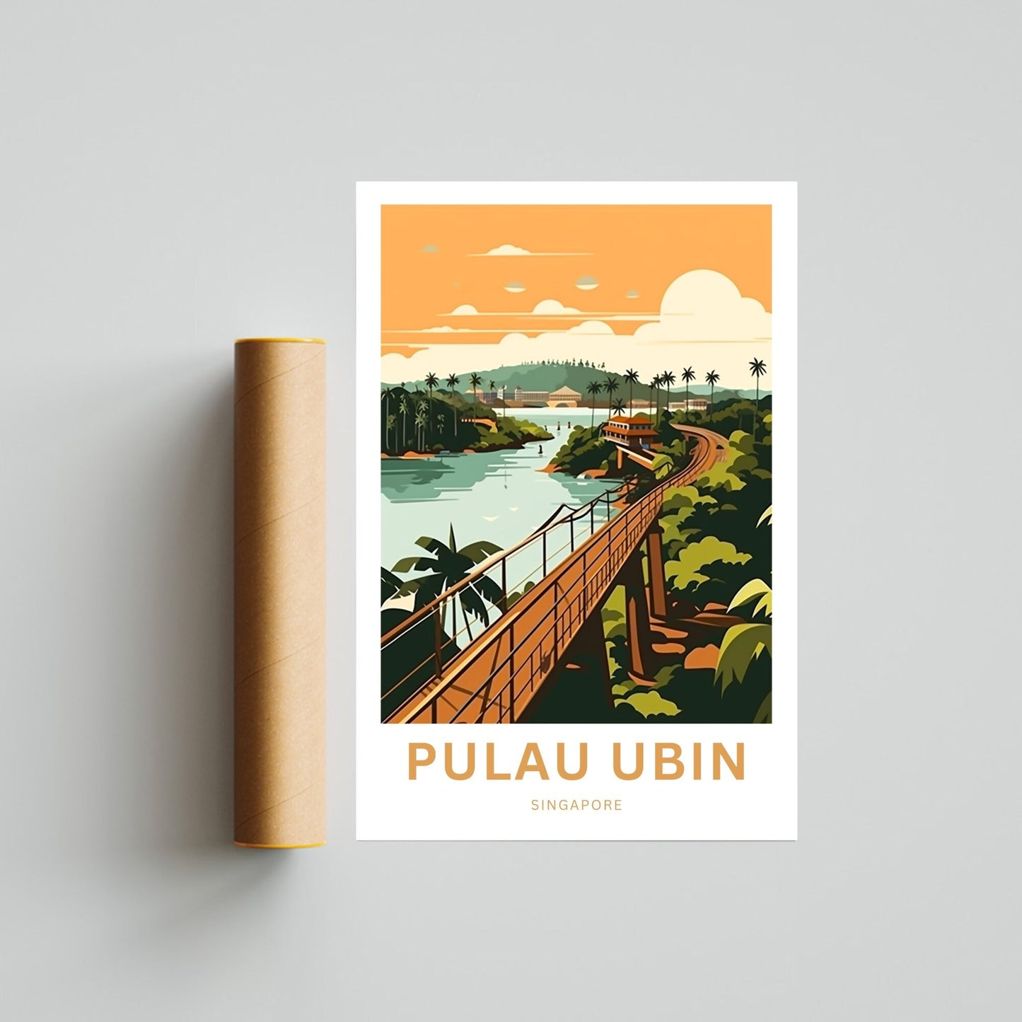 Pulau Ubin Travel Poster