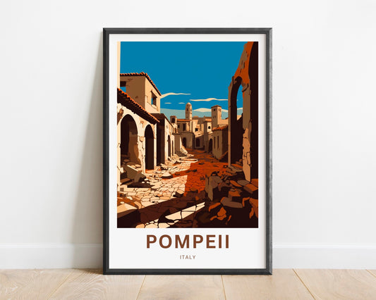 Pompeii Travel Poster