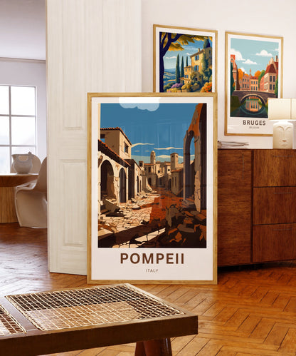 Pompeii Travel Poster