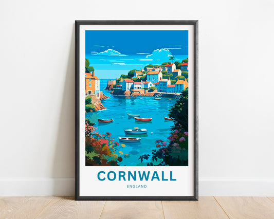 Cornwall Travel Poster