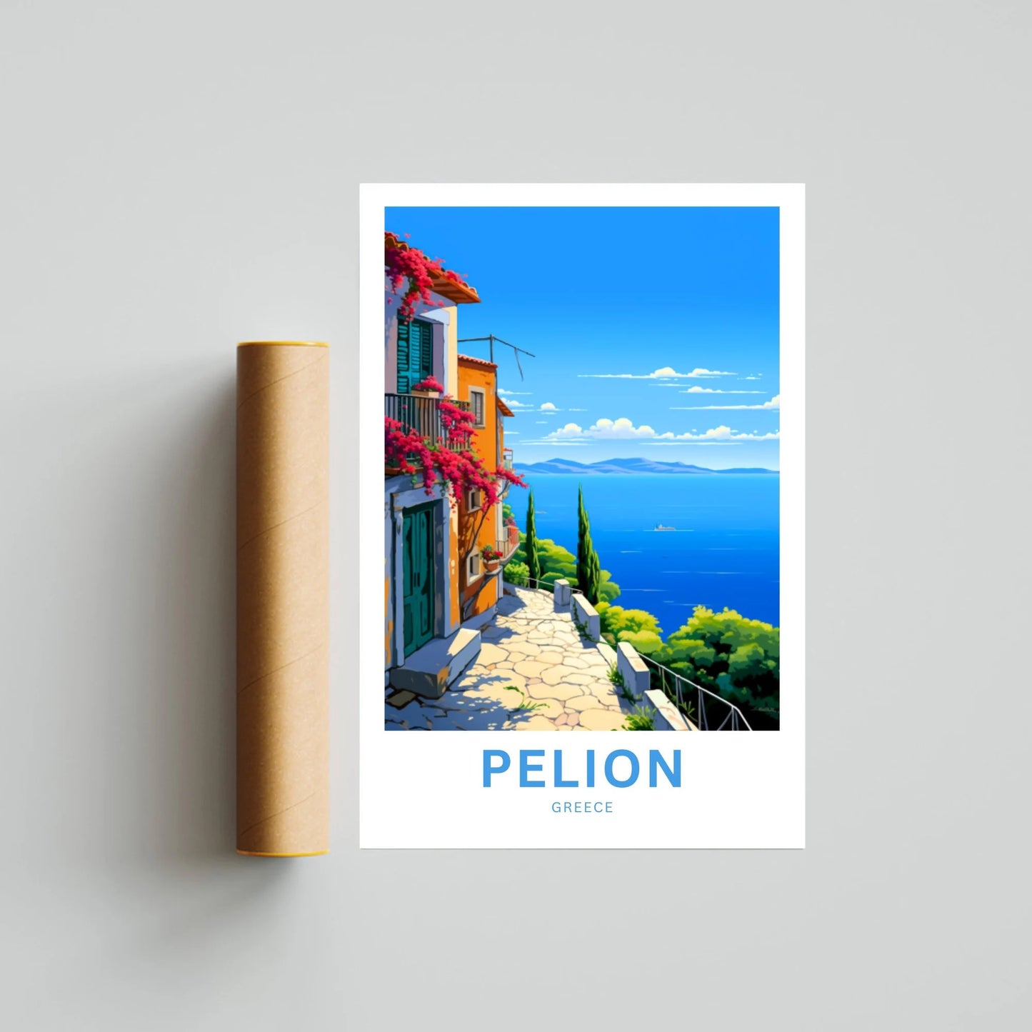 Pelion Travel Poster