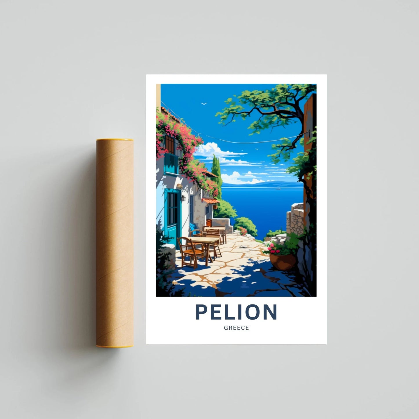 Pelion Travel Poster