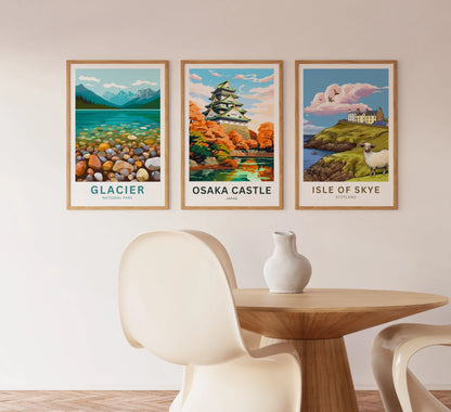 Osaka Castle Travel Poster