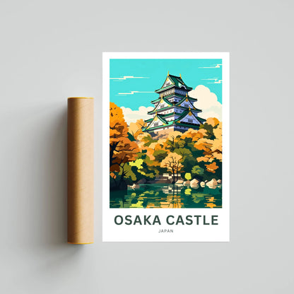 Osaka Castle Travel Poster