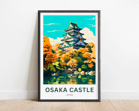 Osaka Castle Travel Poster