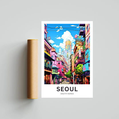 Seoul Travel Poster