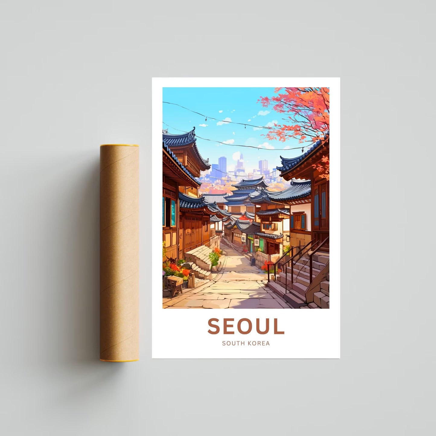 Seoul Travel Poster