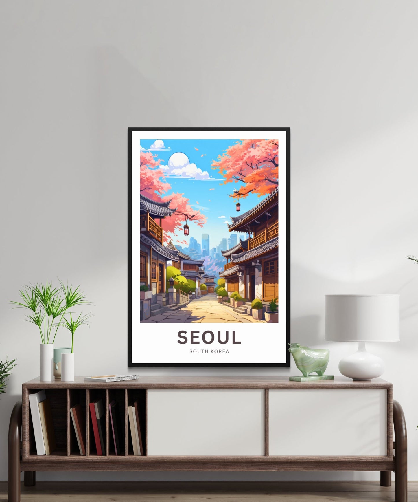 Seoul Travel Print - Seoul poster, South Korea Wall Art, Framed present, Gift South Korea Present - TravelTreasureCo