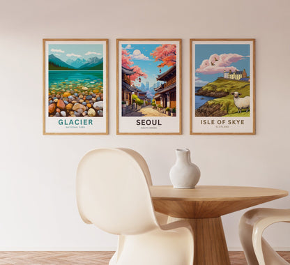 Seoul Travel Print - Seoul poster, South Korea Wall Art, Framed present, Gift South Korea Present - TravelTreasureCo