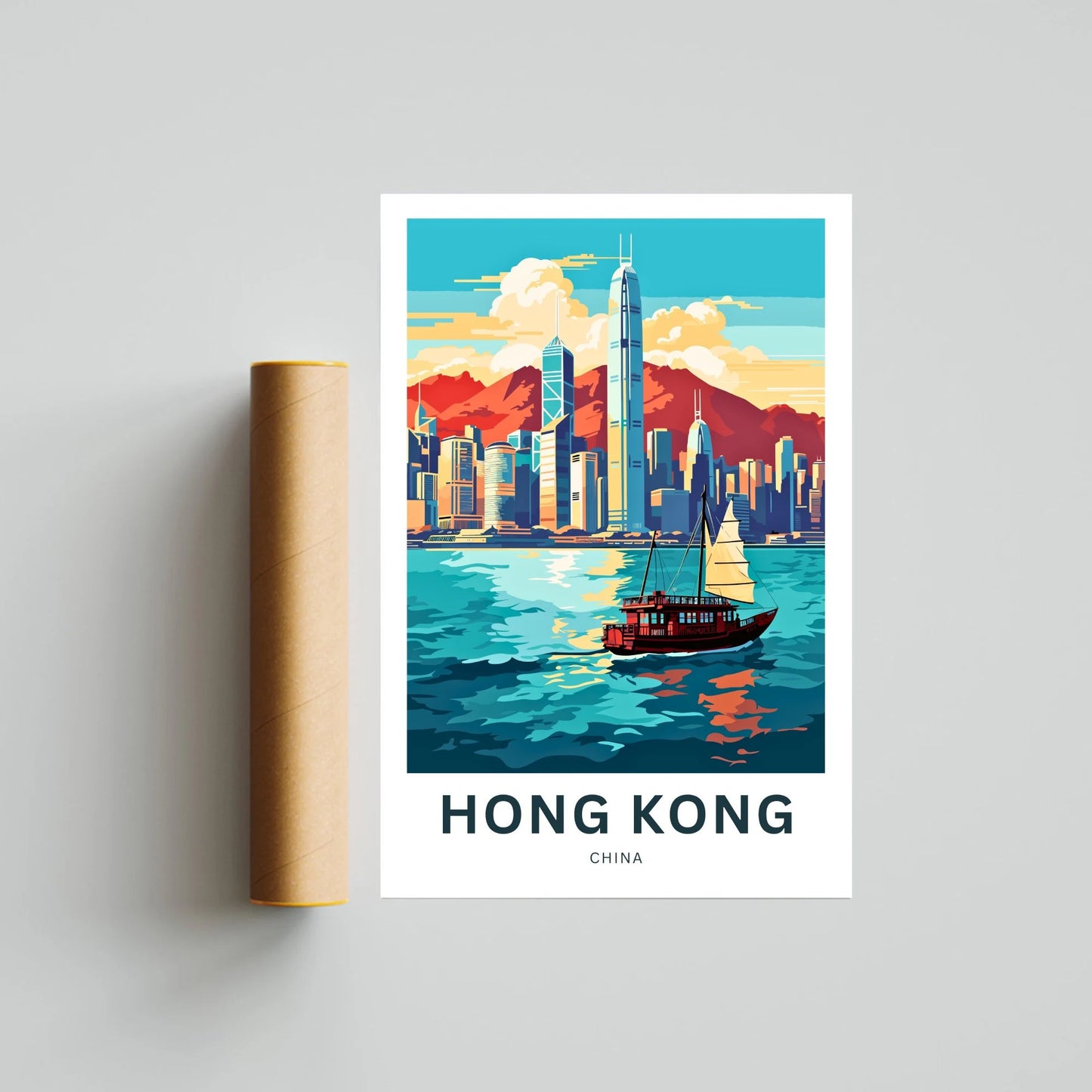 Hong kong Travel Poster