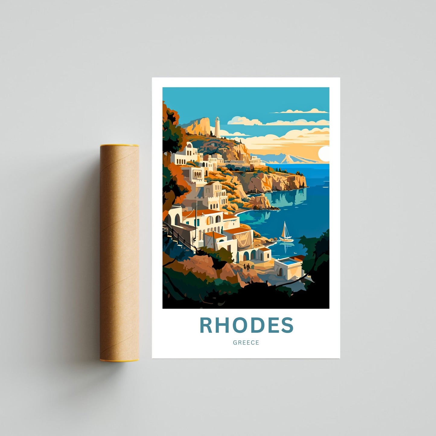 Rhodes Travel Poster