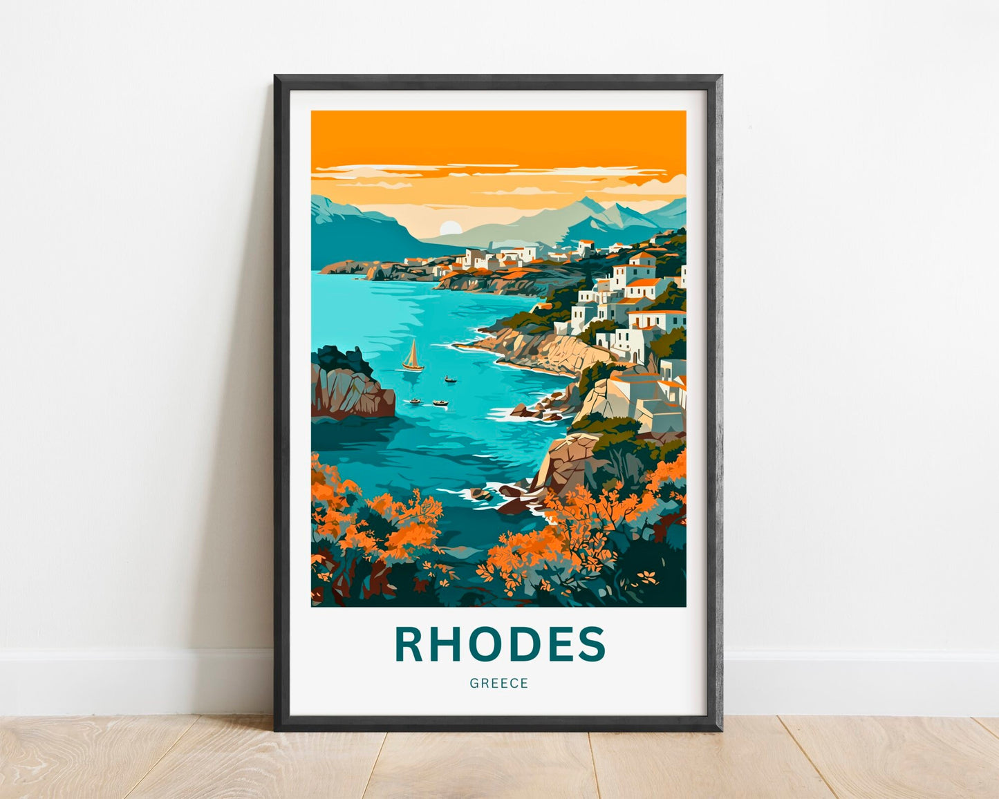 Rhodes Travel Poster