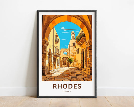 Rhodes Travel Poster