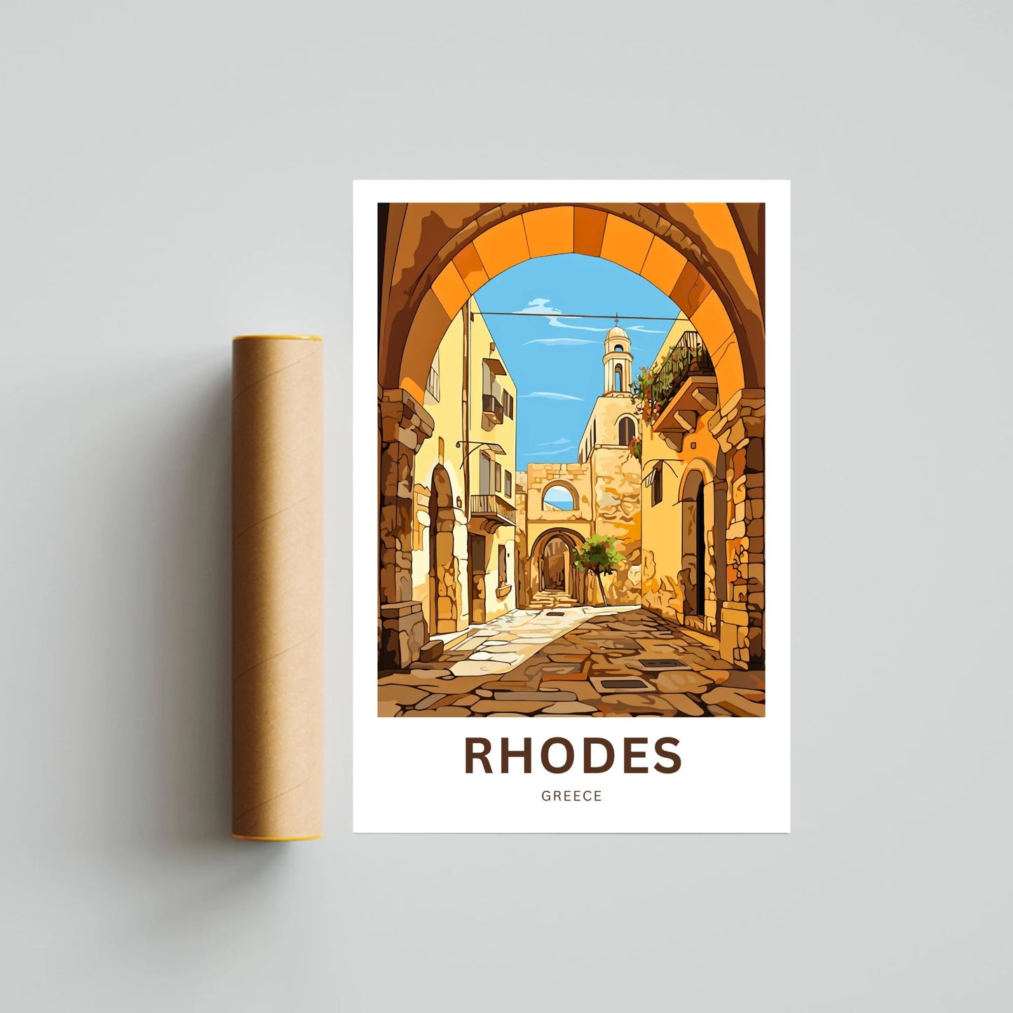 Rhodes Travel Poster