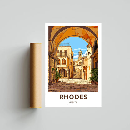 Rhodes Travel Poster