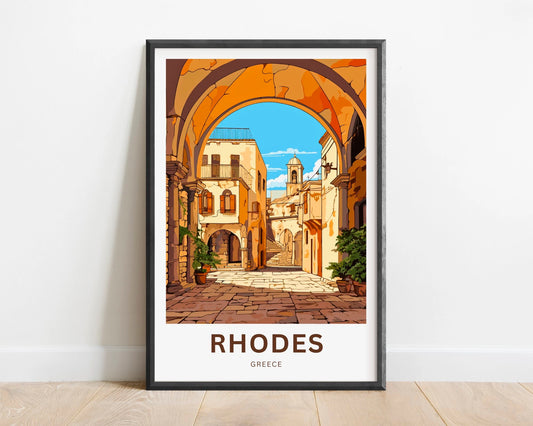 Rhodes Travel Poster