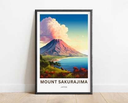 Mount Sakurajima Travel Poster