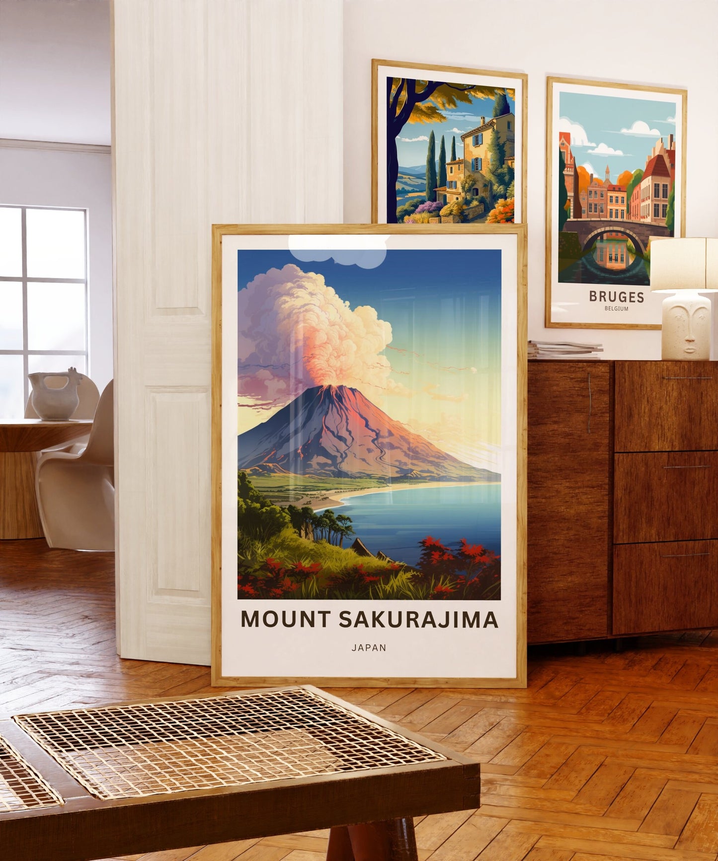 Mount Sakurajima Travel Poster