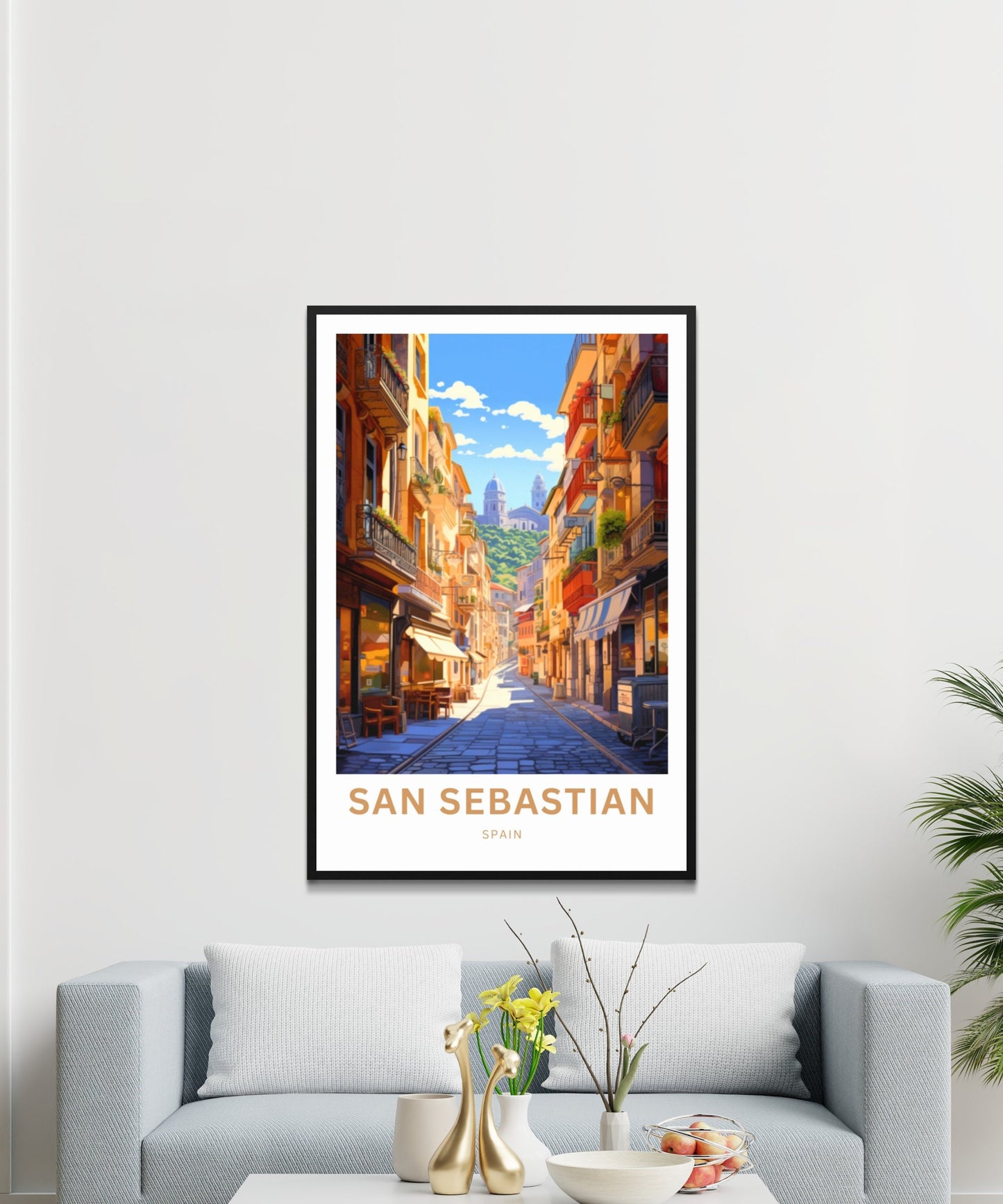 San Sebastian Print - San Sebastian poster, Spain Wall Art, Framed present, Gift Spain Present - TravelTreasureCo