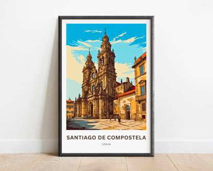 Santiago de Compostela Travel Poster