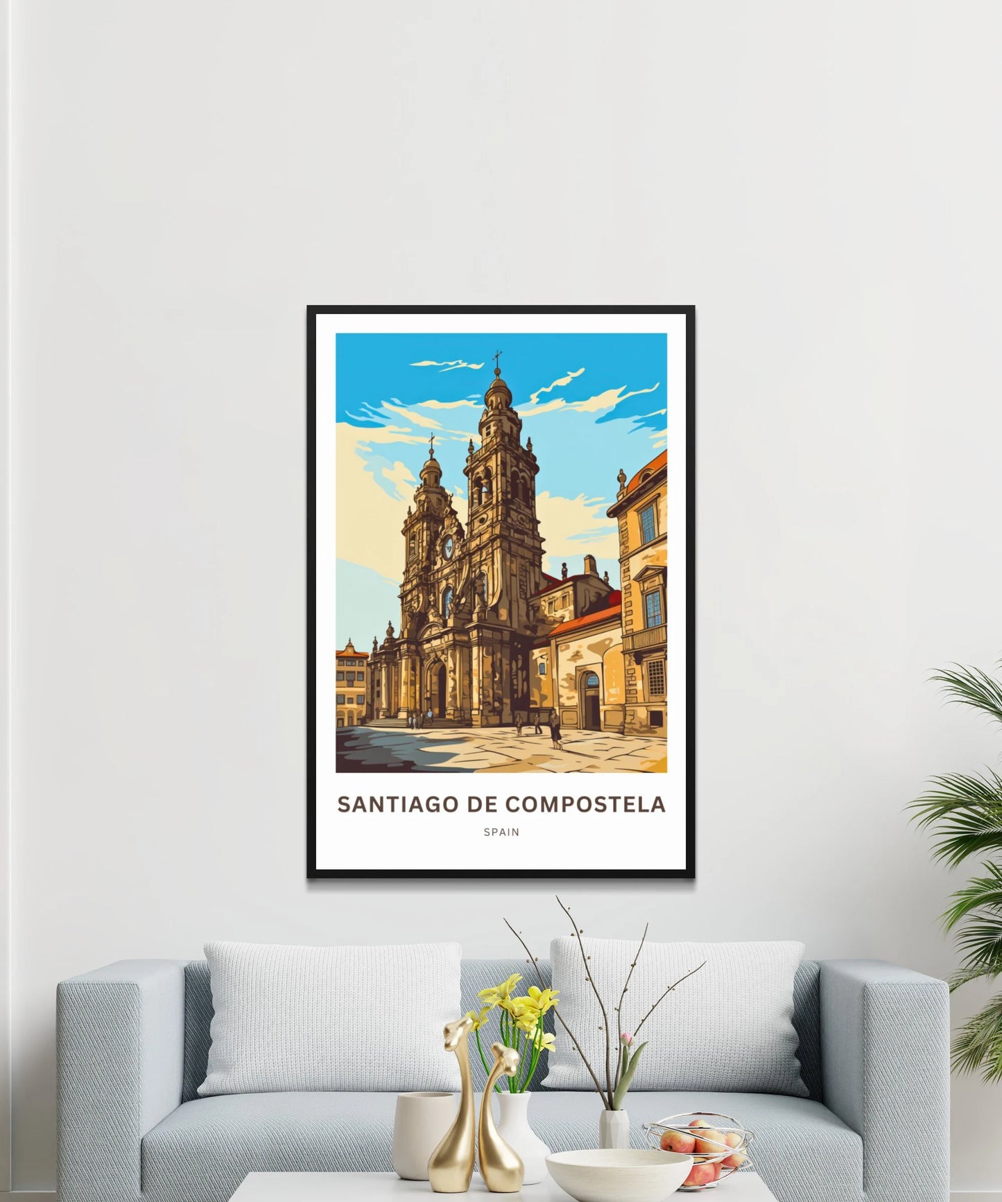 Santiago de Compostela Travel Poster