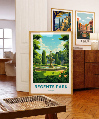 Regent's Park Travel Poster