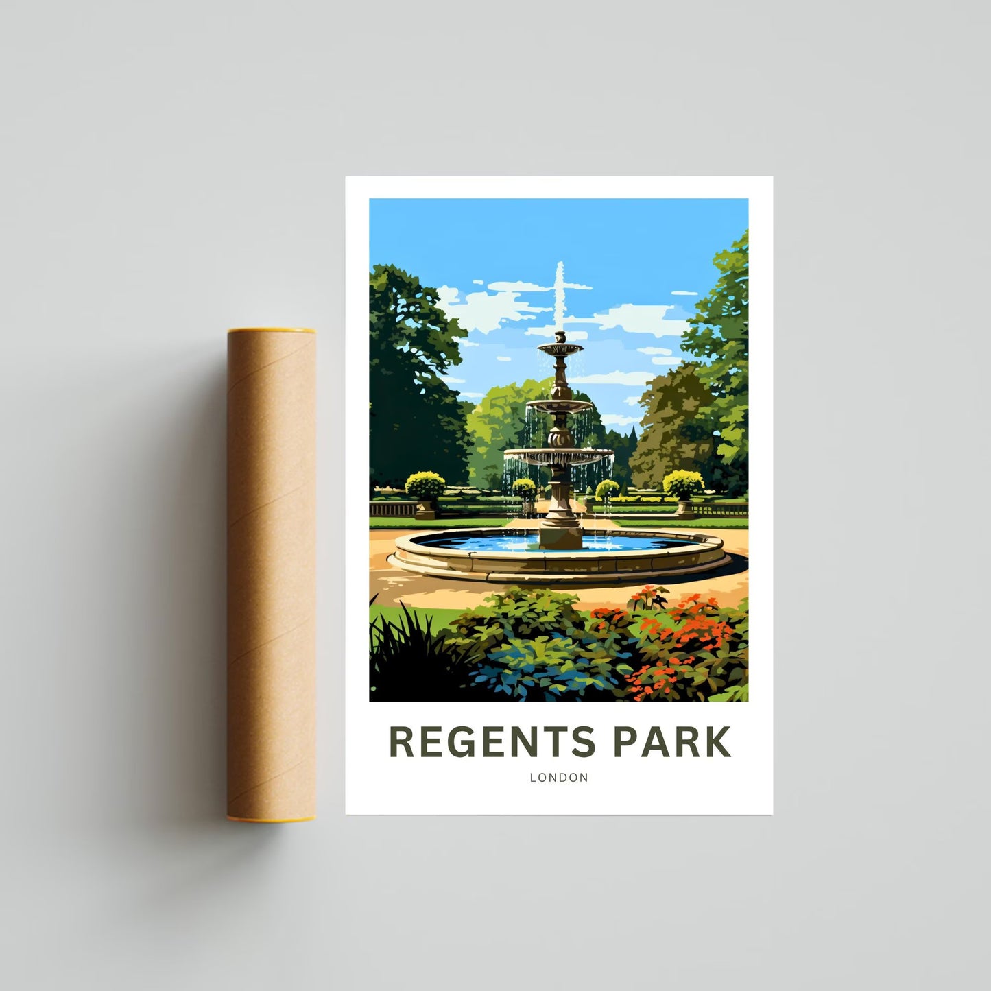 Regent's Park Travel Poster