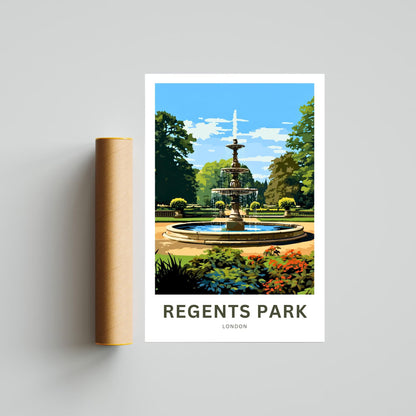 Regent's Park Travel Poster