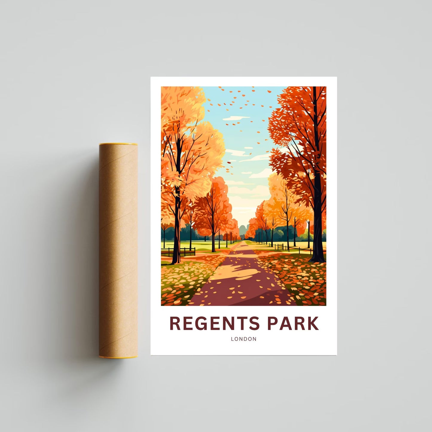 Regent's Park Travel Poster