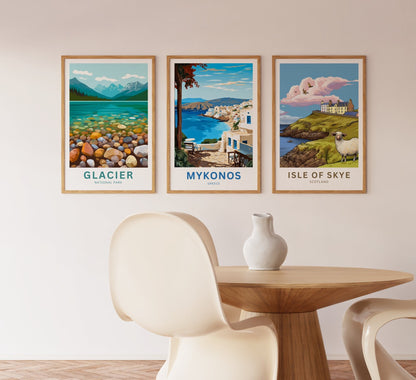 Mykonos Travel Poster