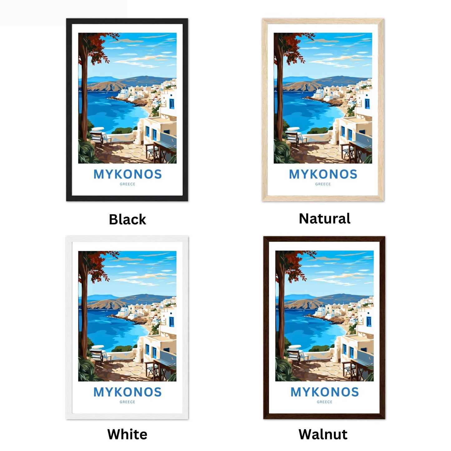 Mykonos Travel Poster