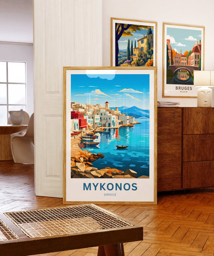 Mykonos Travel Poster