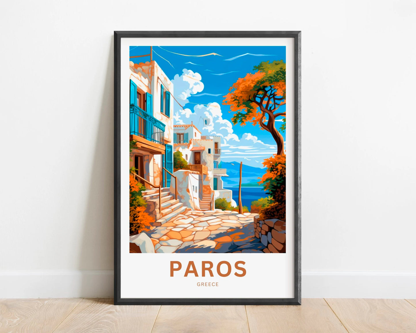 Paros Island Travel Poster