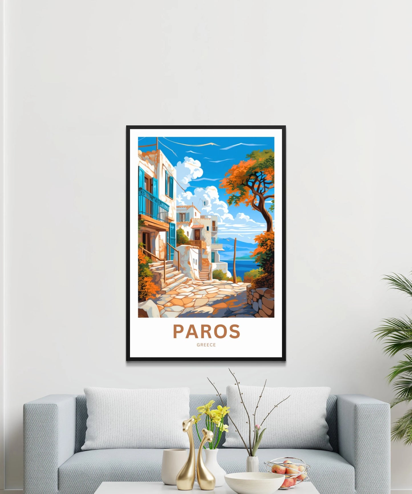 Paros Island Travel Poster