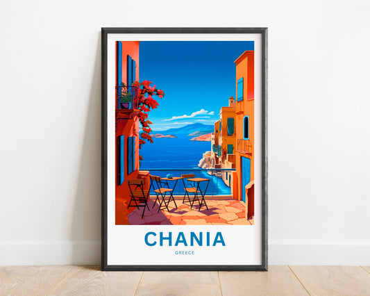 Chania Island Travel Poster