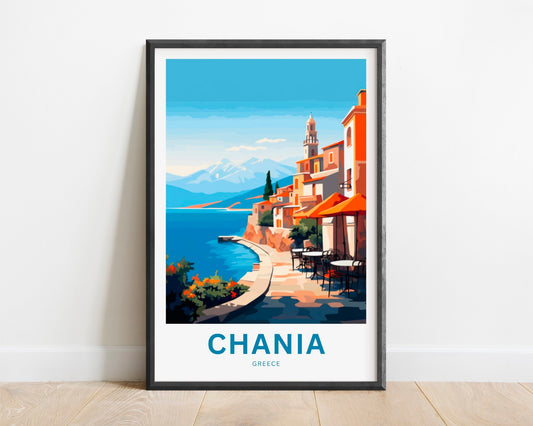 Chania Island Travel Poster