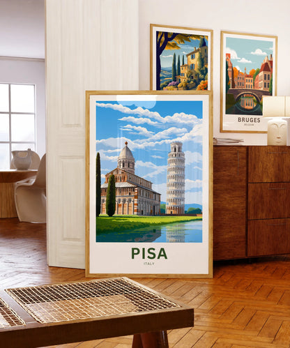 Pisa Travel Poster