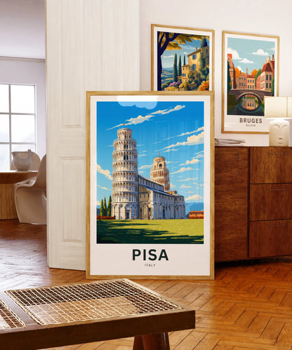 Pisa Travel Poster