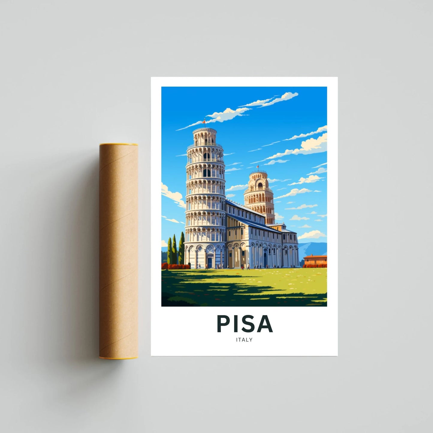 Pisa Travel Poster