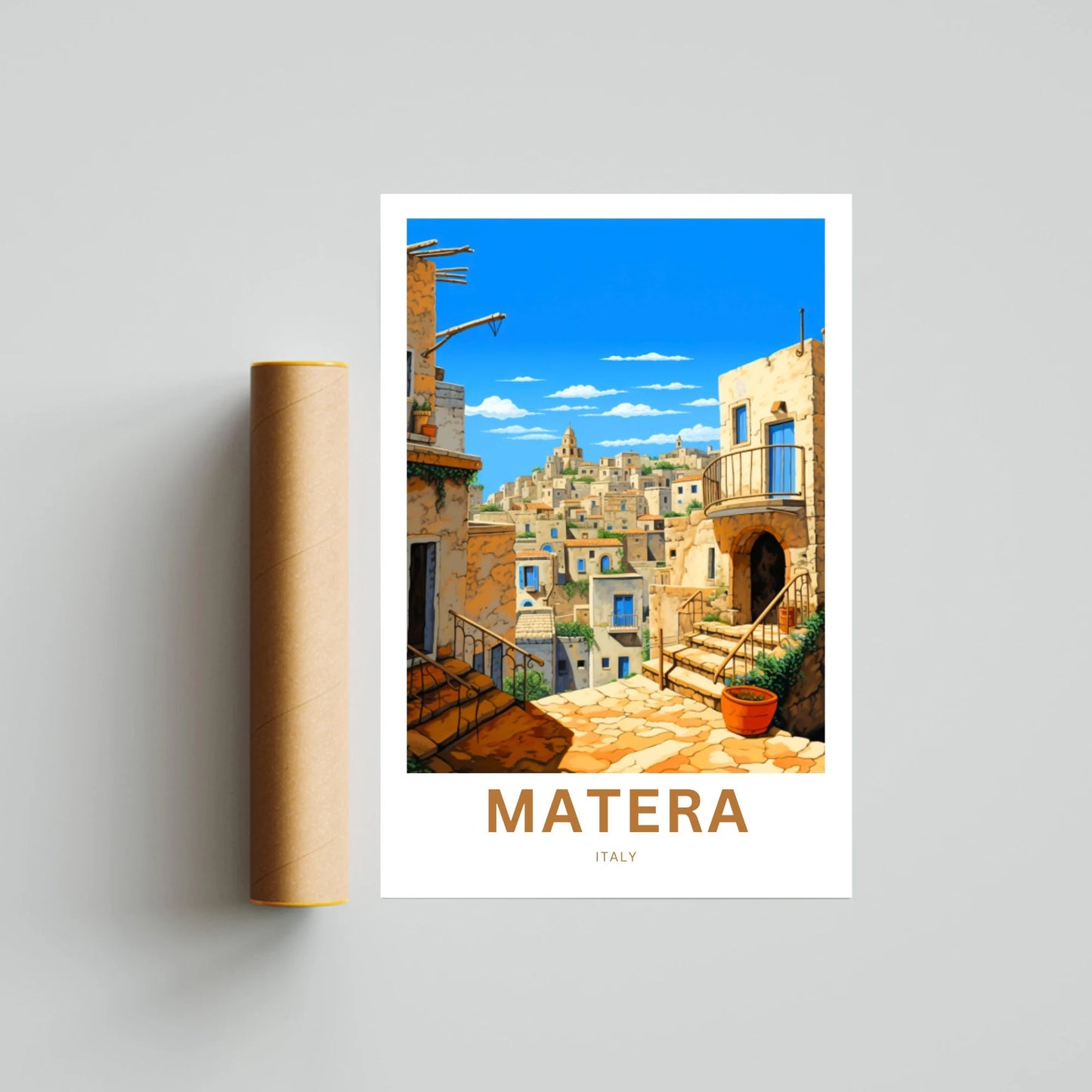 Matera Travel Poster