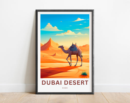 Dubai Desert Travel Poster