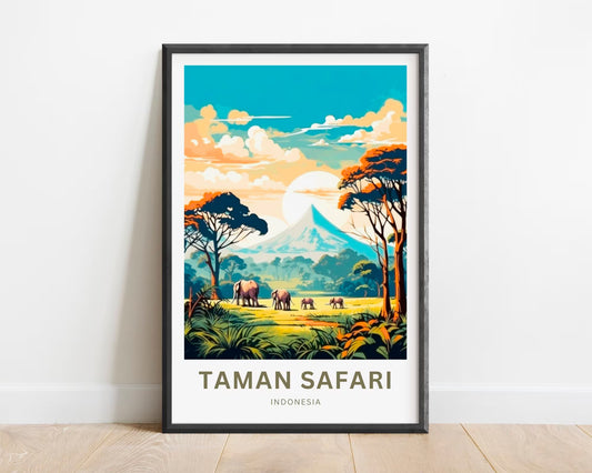 Taman Safari Travel Poster