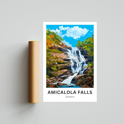 Amicalola Falls Travel Poster