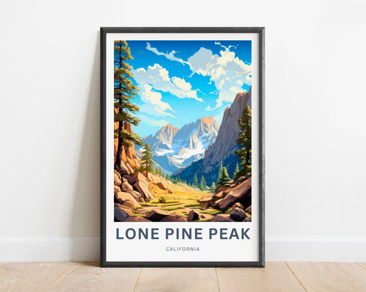 Lone Pine Peak Travel Poster
